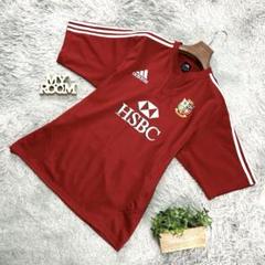 【adidas】ブリティッシュ　アイリッシュライオンズラガーシャツ(2XO)赤