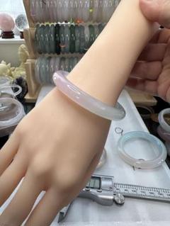 完璧高品質】マカロン色瑪瑙バングル52.2cm