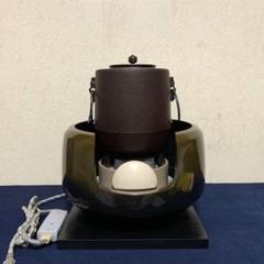 人間国宝 高橋敬典 風炉 炉釜 電熱器 面取風炉 富士釜 野々田電熱器 敷板 人間国宝 高橋敬典 風炉 炉釜 電熱器 面取風炉 富士釜 野々田