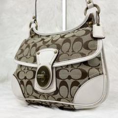 美品コーチ【COACH】シグネチャーショルダーバッグ COACH コーチ ショルダーバッグ シグネチャー 5605 IMRL7