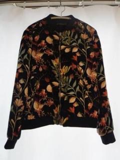ザラ trf_outerwear ブルゾン ジャケット フルジップ ツイード アウター レディース Lサイズ ネイビー ZARA ザラ trf_outerwear ブルゾン ジャケット フルジップ ツイード