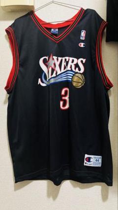 Champion Sixers Iverson ジャージ L 黒 Champion Sixers Iverson ジャージ L 黒 - メルカリ