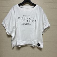 ayane/ホワイト ルーズフィット Tシャツ メッセージ入りのサムネイル