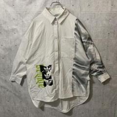 希少デザイン adidas シャツ 総柄シャツ ビッグシルエット ストリートのサムネイル