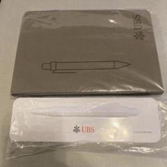 新品未使用 UBSノベルティ ボールペン＋ノートセット - メルカリ