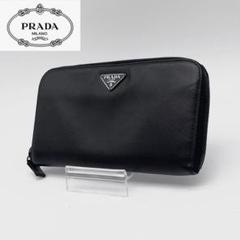 極美品】 PRADA レザー 長財布 サフィアーノ 三角ロゴ プレート