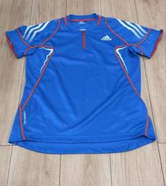 adidas CLIMACOOL 青 ショートスリーブウェア UK12
