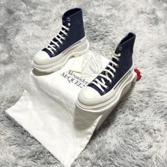 【未使用美品】alexander mcqueen デニム プラットフォーム 39