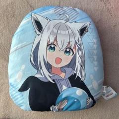 ホロライブ 】 ラウンドワン ダイカットクッション 白上フブキ