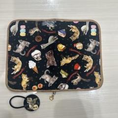 レア❣️虹猫本舗×MEZAMEコラボ生地❣️お薬手帳ケース、マルチケース