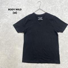 a2091＊グンゼ　BODY WILD 半袖Tシャツ　黒【M】シンプル　Ｖネック