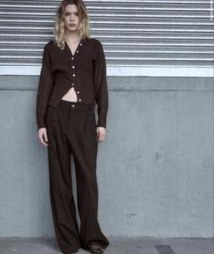 スペイン発送 ZARA ダブルプリーツパンツ 選べるカラー 今季新作 スペイン発送 ZARA ZW コレクション ツイルプリーツパンツ 限定
