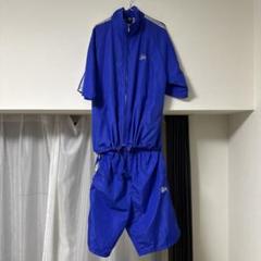 ［超格安］90s old stussy 半袖ナイロンジャージ ブルー　アメリカ 超格安］90s old stussy 半袖ナイロンジャージ ブルー アメリカ