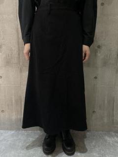 美品】YOHJI YAMAMOTO ウールギャバロングスカート ラップスカート 美品】YOHJI YAMAMOTO ウールギャバロングスカート ラップスカート