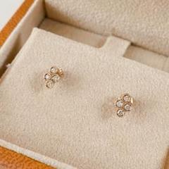 タツオナガハタ一粒ダイヤピアス