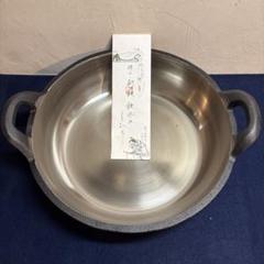 【希少・コレクター向け】久慈 山王堂製 砂鉄 天ぷら鍋／すき焼き鍋・箱付き 山王堂 (サンノウドウ) すき焼き鍋 ブラック 久慈砂鉄