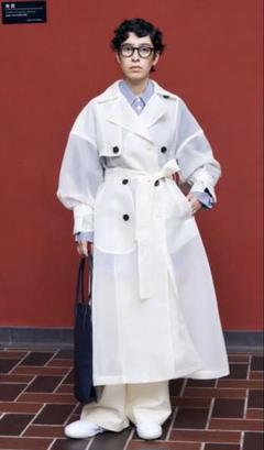 【特別セール品】 24ss タグ付き エンフォルド トレンチコート オーガンジー ジャケット・アウター