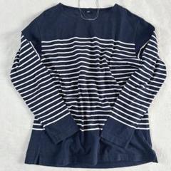 ユニクロ◇ボーダーカットソー ゆったり 大きいサイズ トップス Tシャツ XL