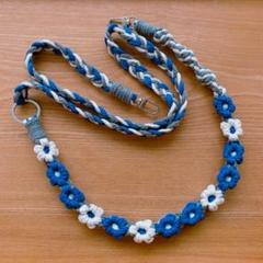 スマホショルダー　マクラメ　携帯ストラップ　ハンドメイド　花