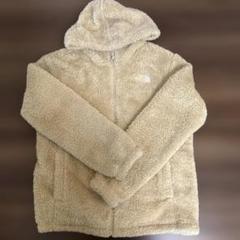 【韓国限定】 ノースフェイス 刺繍ロゴ ボア パーカー ベージュ フリース 今年も大人気！THE NORTH FACE(ザノースフェイス) 韓国限定