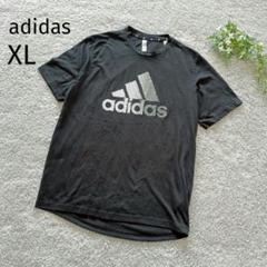 3792　アディダス　adidas　ロゴTシャツ　柔らか素材　XL　大きいサイズ
