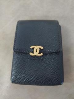 正規品 シャネル キャビア シガレット ケース 煙草 黒 CHANEL 美品 シャネル キャビアスキン タバコケース シガレット