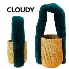 CLOUDYカゴバック巾着付 Drawstring Bag Small 080