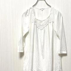 【KLEIN PLUS】　Tシャツ　長袖　【Ｍ】　キレイ　白　レース　パンツ