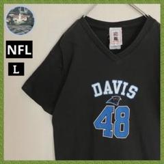 NFL カロライナパンサーズ デイビス ビッグロゴ アメフト Tシャツ tシャツ