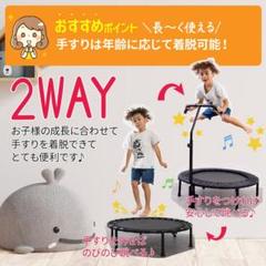 トランポリン(手すり付き) 家庭用 子供 耐荷重 110kg