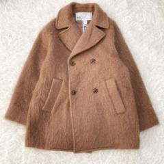 極美品　ティッカ　アンシェヌマン(HER.)別注　ピーコート　モヘヤ混 極美品 ティッカ アンシェヌマン(HER.)別注 ピーコート モヘヤ混