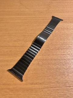 apple watch 純正リンクブレスレット ブラック42mm〜49mm