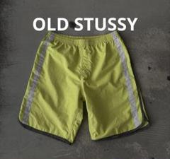 90s OLD STUSSY スイミングショーツ ナイロン パンツ 蛍光