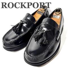 ROCKPORT ロックポート タッセル付き ブラックレザー ローファー