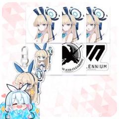 韓国限定 ブルーアーカイブ3周年　缶バッジ　アクリルキーホルダー　セット 公式〗韓国限定 ブルーアーカイブ 2周年記念 トキ (バニー) アク