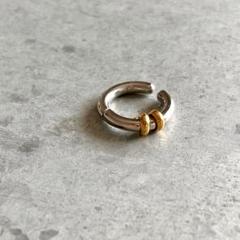 ステンレス ミニリング イヤカフ S×G 金アレ対応