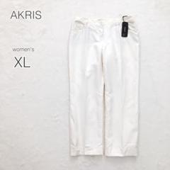 新品✨AKRIS アクリス パンツ 大きいサイズ【XL】トラウザー 美脚 高級