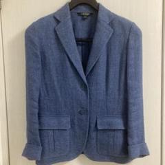 LAUREN リネンジャケット 青　春夏用のサムネイル