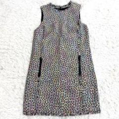 【美品】エンポリオアルマーニ　ツイード ワンピース ノースリーブ　大きいサイズ