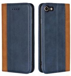 Hermoso ブルーレザー スマホケース 手帳型 カバー
