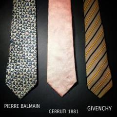 ブランドネクタイ(中古) 3本セット ジバンシー他