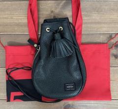 PORTER×5525gallery コラボ　レザー　巾着ショルダー　バッグ 楽天市場】PORTER ポーター ×5525galleryコラボ シボレザー