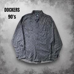 90s DOCKERS オーバーサイズ 総柄シャツ 民族 プリント Levis