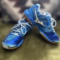 Mizuno バレーボールシューズ 青 24cm