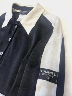 誠実 アイボリー 黒 長袖シャツ BOUTIQUE CHANEL シルク メルカリ - 38 絹 トップス