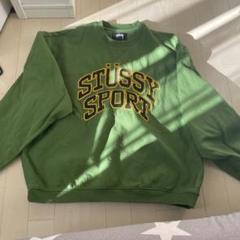 Stussy オリーブグリーン スウェット Sサイズ　正規品 ☆関税込☆STUSSY☆Stussy Curly S Sweater Green☆ニット