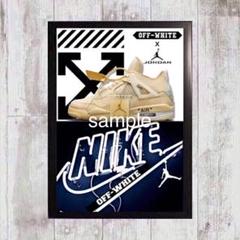 OFF-WHITE × NIKE AIR JORDAN 4 SP 額付き