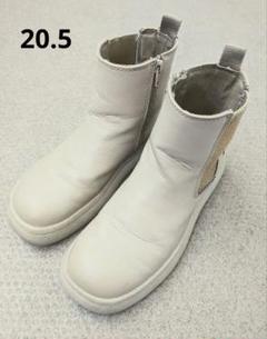 ZARA エナメルラバーロングブーツ白39 約25cm 新品未使用