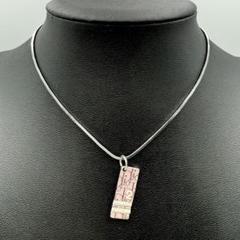美品 ディオール ネックレス トロッター プレート シルバー ピンク