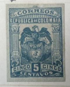 コロンビア1902-メデジン-紋章 2c 黒 Sc# 266var両面にプリント コロンビア1902-メデジン-紋章 2c 黒 Sc# 266var両面にプリント